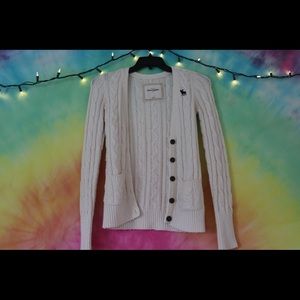 Abercrombie Kids white button up cardigan (XL)